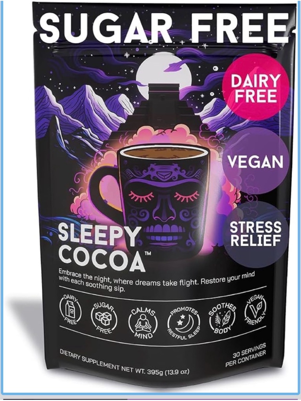 Sugar-Free Vegan Stress Relief Cocoa - Purple